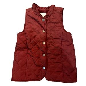 Copper Key Girls sleeveless quilted vest in russet brown NWT Size 6/6X